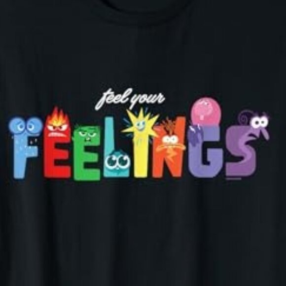 Disney Pixar Inside Out 2 Emotions Feel Your Feelings Graphic T-Shirt Fan Gift - Picture 2 of 5